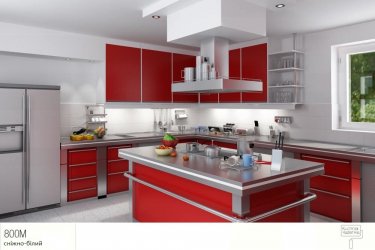 Червоний колір на кухні – як поєднати кольори фарб на стінах?