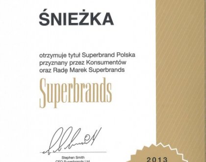 Superbrands для бренда Śnieżkа