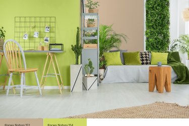 3 уютных интерьера в зеленых и ореховых оттенках