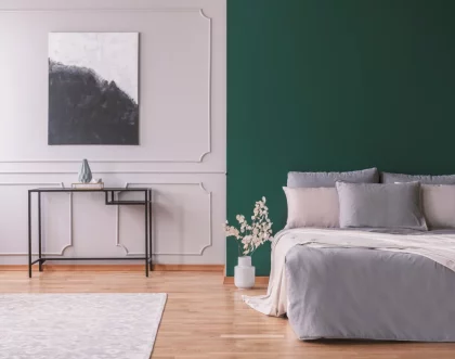 Зелена стіна у спальні: захопливий дизайн кімнати