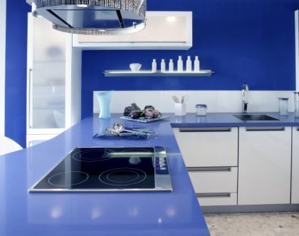 Відтінки синього кольору на кухні
