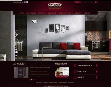 Новый веб-сайт www.magnatfarby.pl с виртуальным декоратором интерьера.