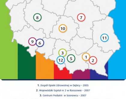 Цвета красок Śnieżkа в щецинском детском отделении