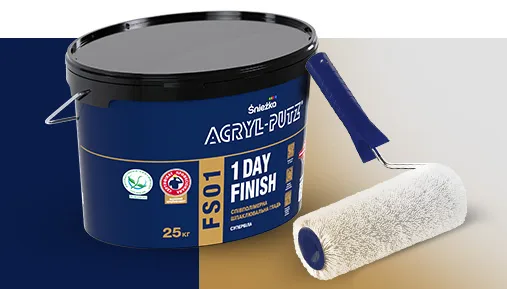 Інноваційна шпаклювальна гладь Śnieżka ACRYL-PUTZ® FS01 1 DAY FINISH, яка пришвидшує ремонтні роботи.-3