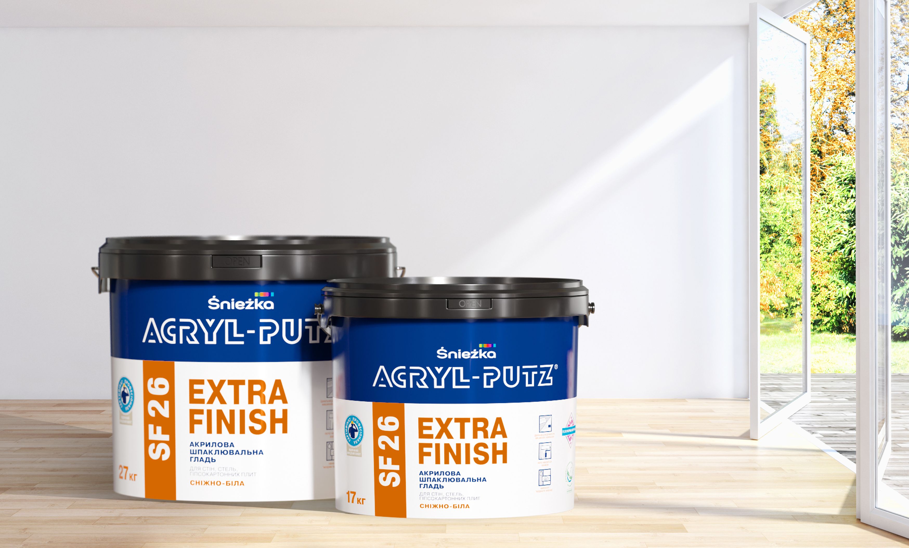 НОВІ ШПАКЛІВКА І ҐРУНТІВКА  ACRYL-PUTZ® ДЛЯ ЯКІСНИХ ОПОРЯДЖУВАЛЬНИХ РОБІТ-1