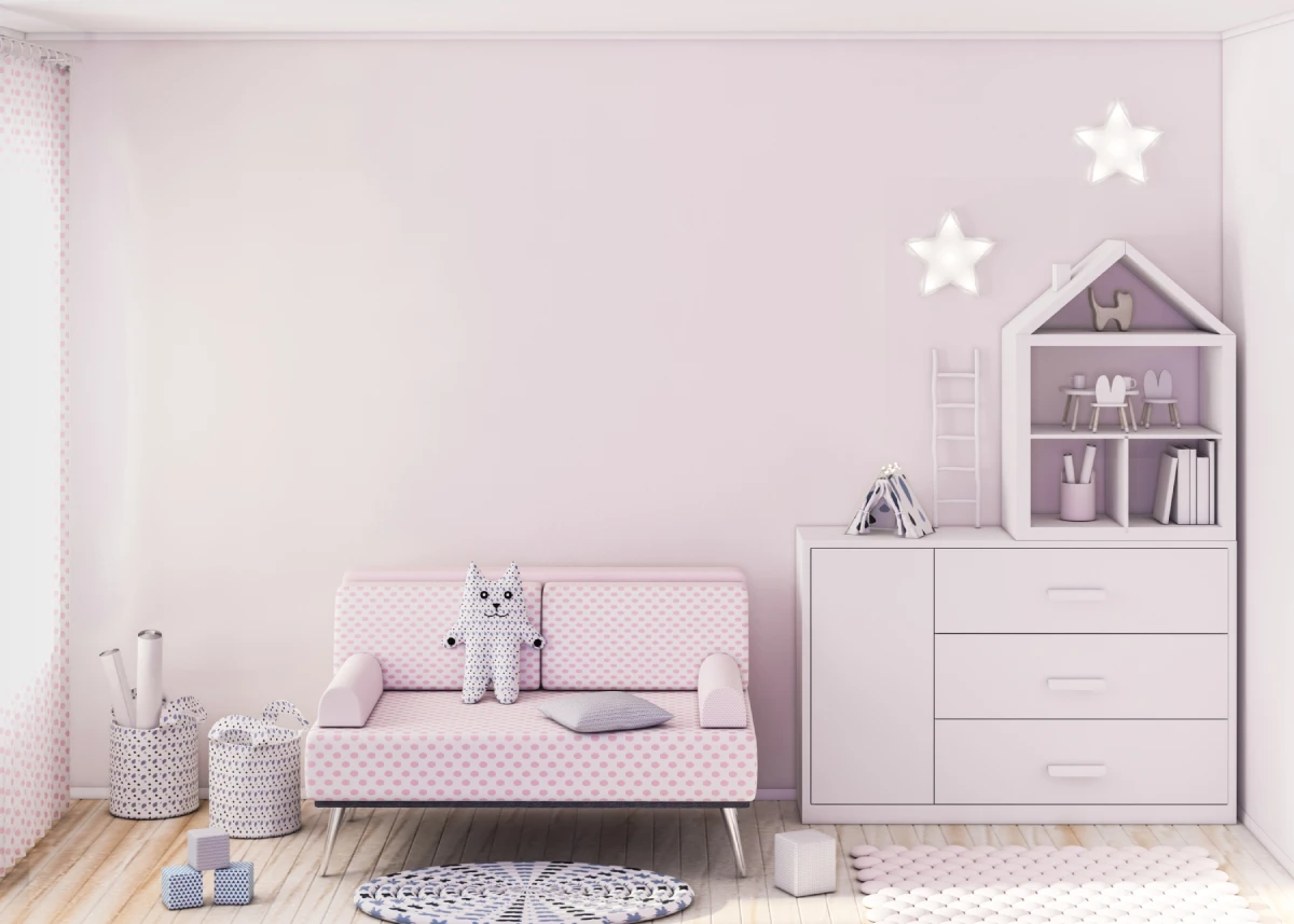 Дитяча кімната – скандинавський стиль у рожевій версії