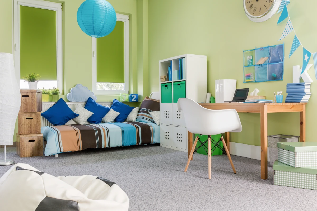 Зелена дитяча кімната – спокійно